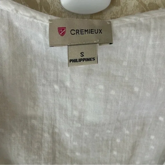 100% cotton Cremieux Women’s size small White top - Picture 4 of 6